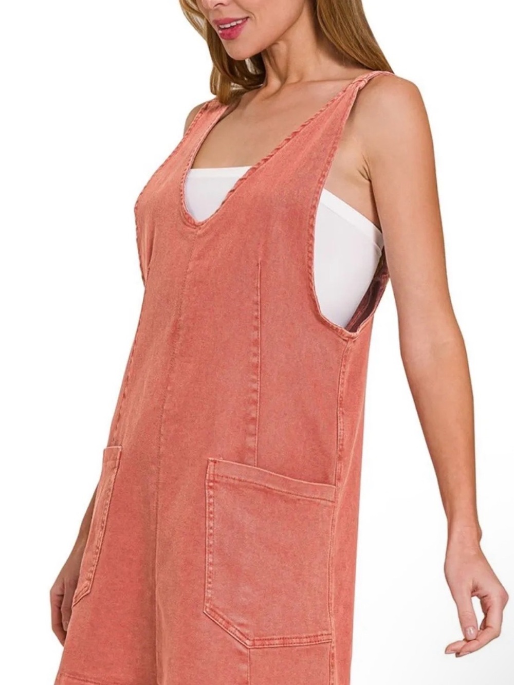 NWT Women’s light orange Denim Jumper dress